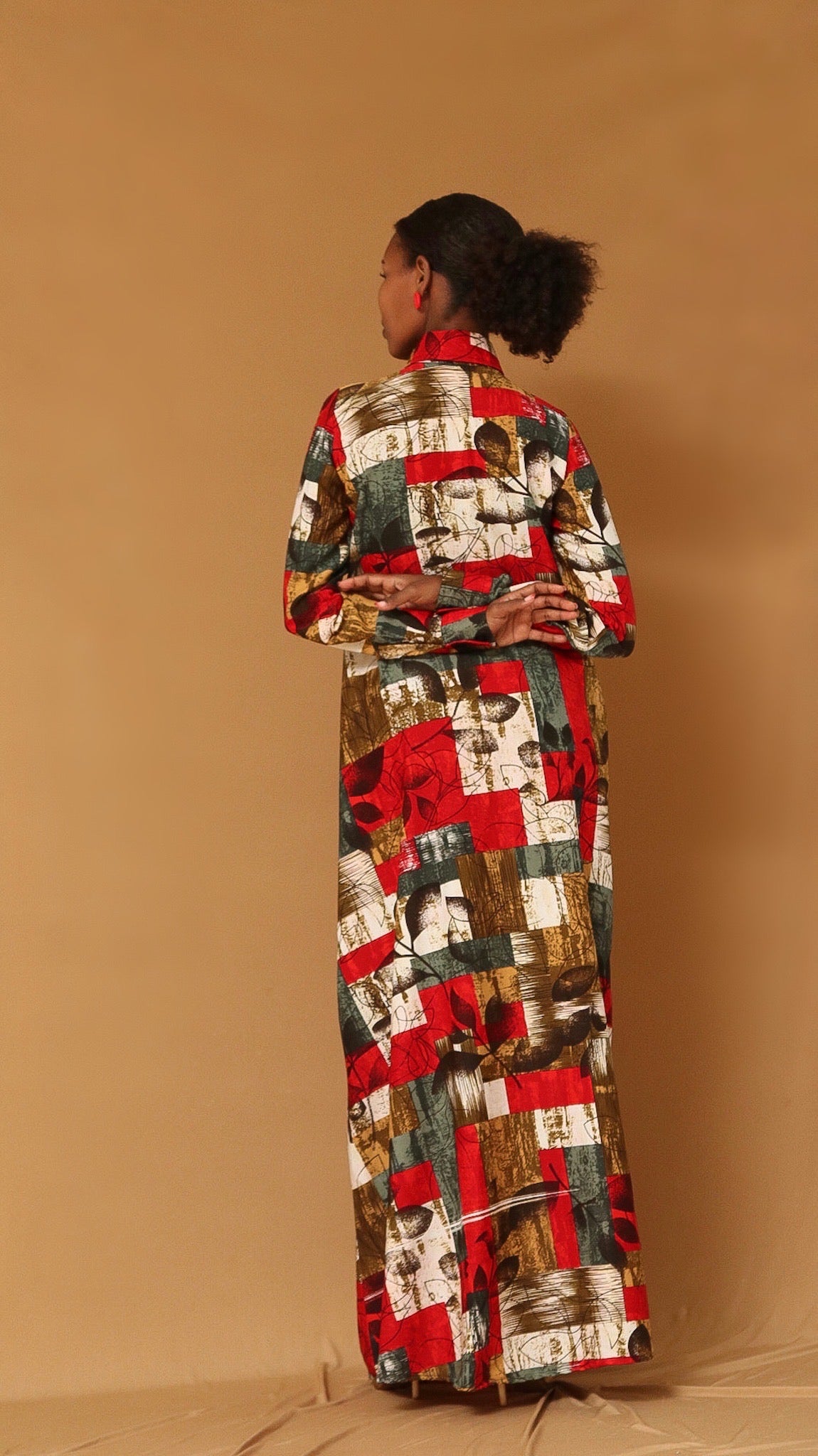 Robe longue à imprimé Lina