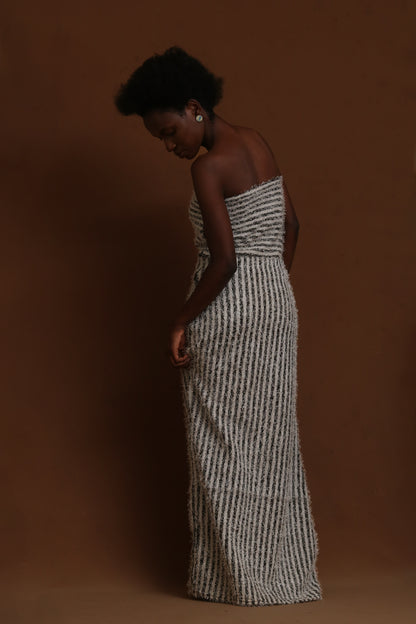 Thé Striped knit wool blend