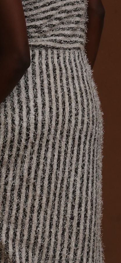 Thé Striped knit wool blend