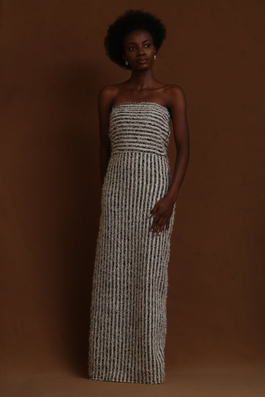 Thé Striped knit wool blend